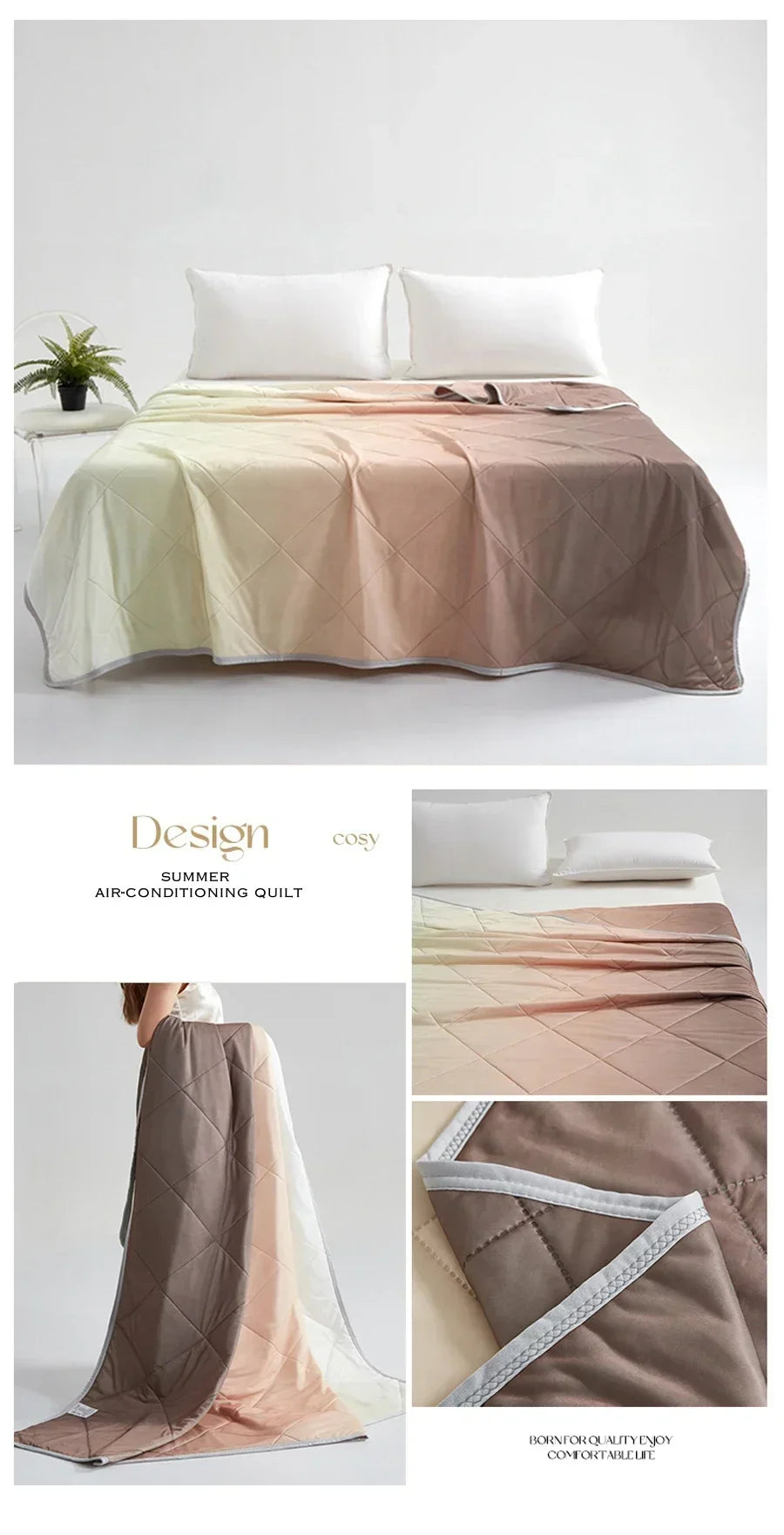 1PC High Quality Pure Color  Cooling Blankets  Lightweight, Breathable Summer Quilt with Double Side Cold Cooling Fabric 여름이불