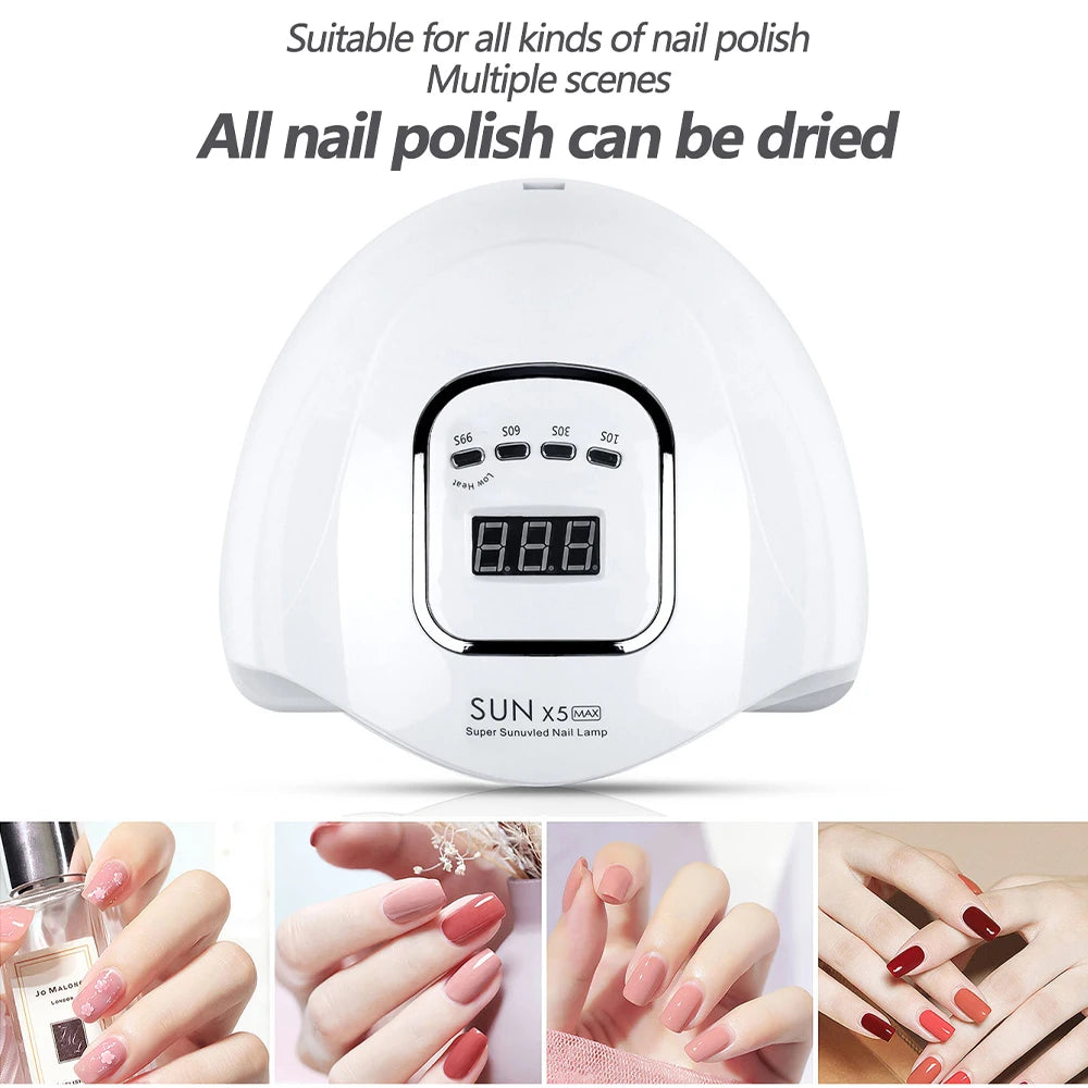 X5 MAX UV LED Nail Lamp - Professional Nail Dryer for Gel Nail Lamp Fast Curing at Home