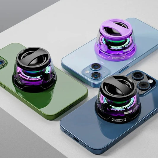 YOUXIU G200 Mini Portable Bluetooth Speaker BT 5.3 Magnetic Speaker RGB Lighting Phone Holder for Mobile Phone/Computer/Tablet