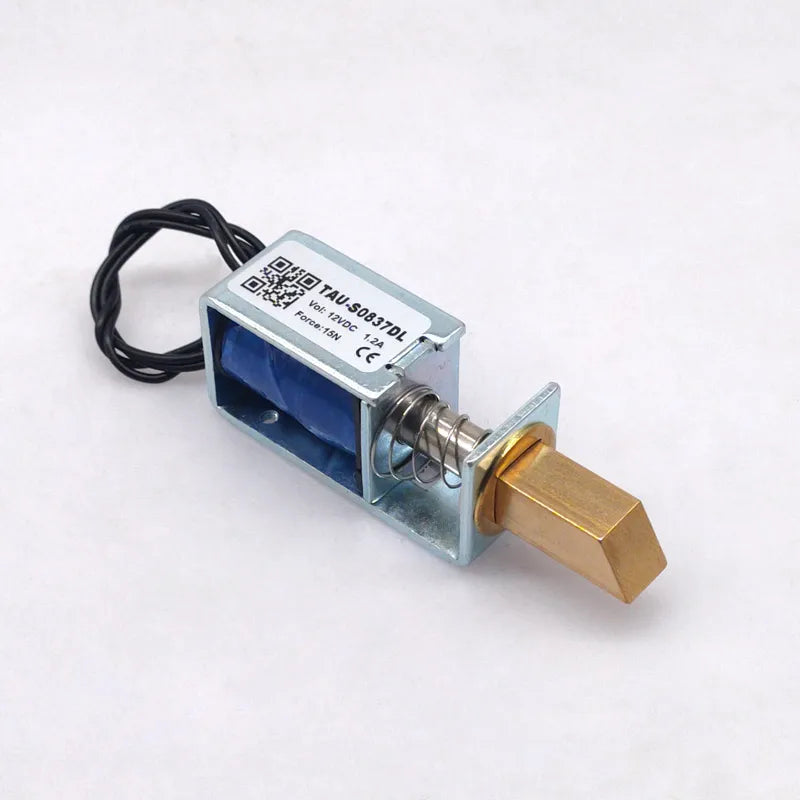 1PCS TAU-S0837DL DC 6V 12V 24V Electric Locks electromagnet stroke 10mm Magnetic Lock for the Cabinet door lock