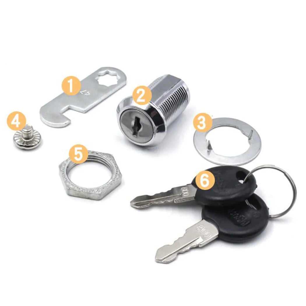 16/20/25/30mm Cam Lock Door Barrel Drawer Cabinet Mail Box Locker Cupboard + 2 Keys Cabinet Office Desk Letter Box Cam Locks