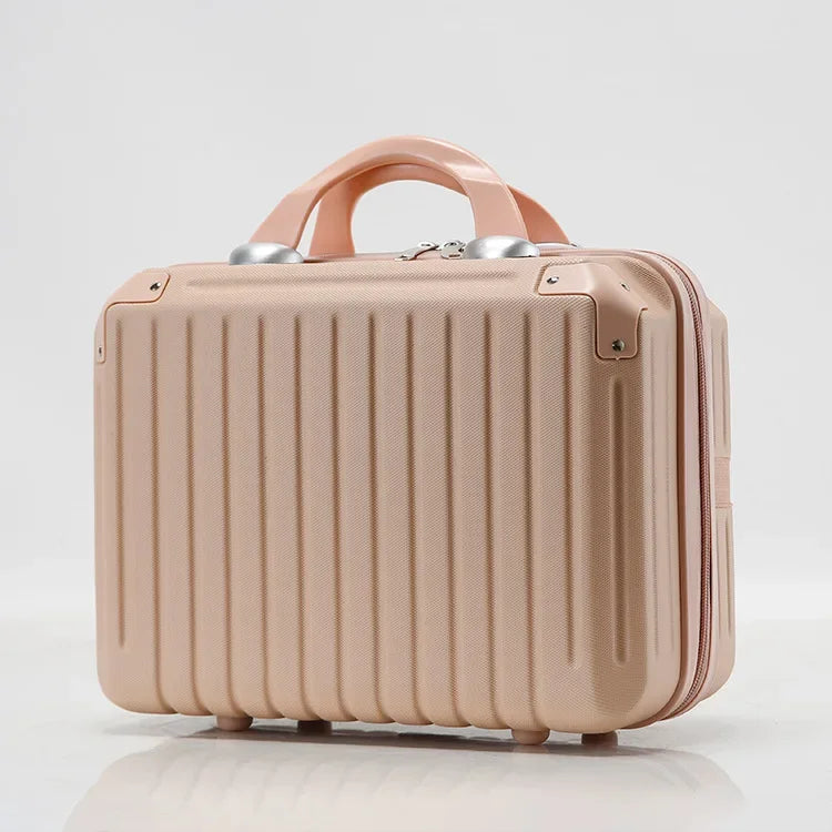 16 Inch Large Capacity Portable Lightweight Luggage Case Female Zipper Lock Cosmetics Storage Bag Small Boarding Mini Suitcase