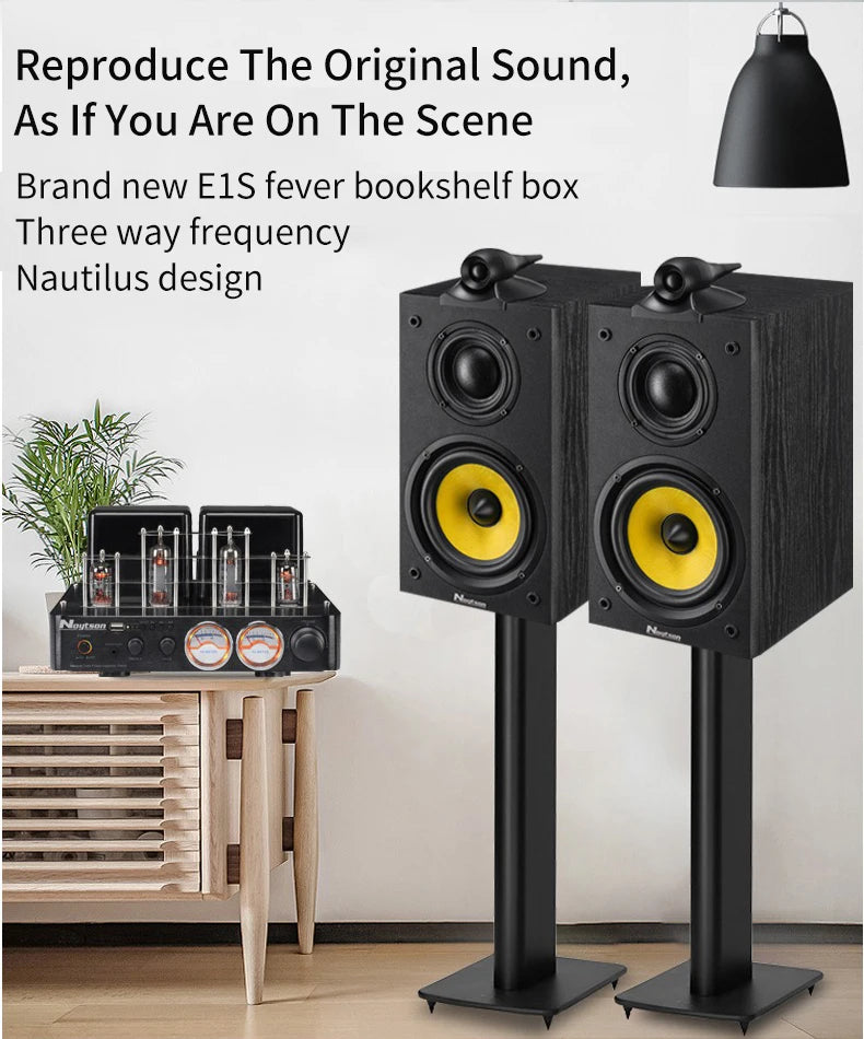 140W High-Power 6.5-inch Speaker Three-Way Bookshelf Speaker Hifi Fever 2.0 Audio Passive Home Theater Enthusiast Speaker 8Ω
