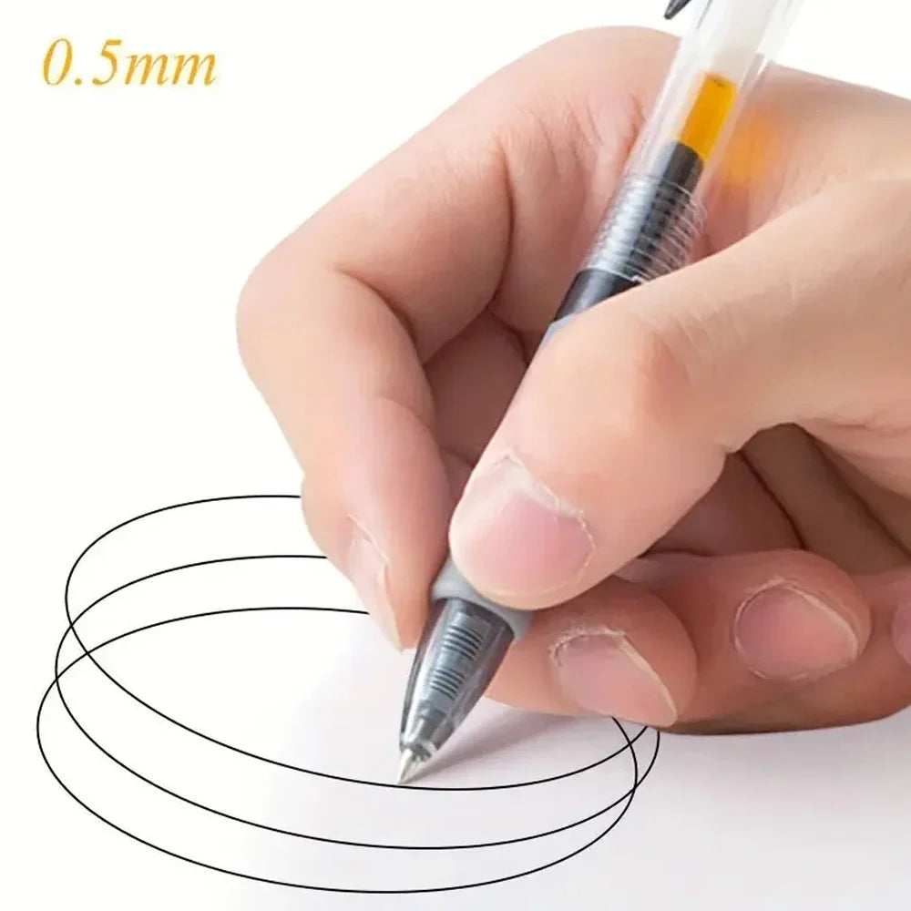 1-63Pc Retractable Gel Pens Set Black/red/blue Ink Ballpoint for Writing 0.5mm Refills Office Accessory School Supply Stationery