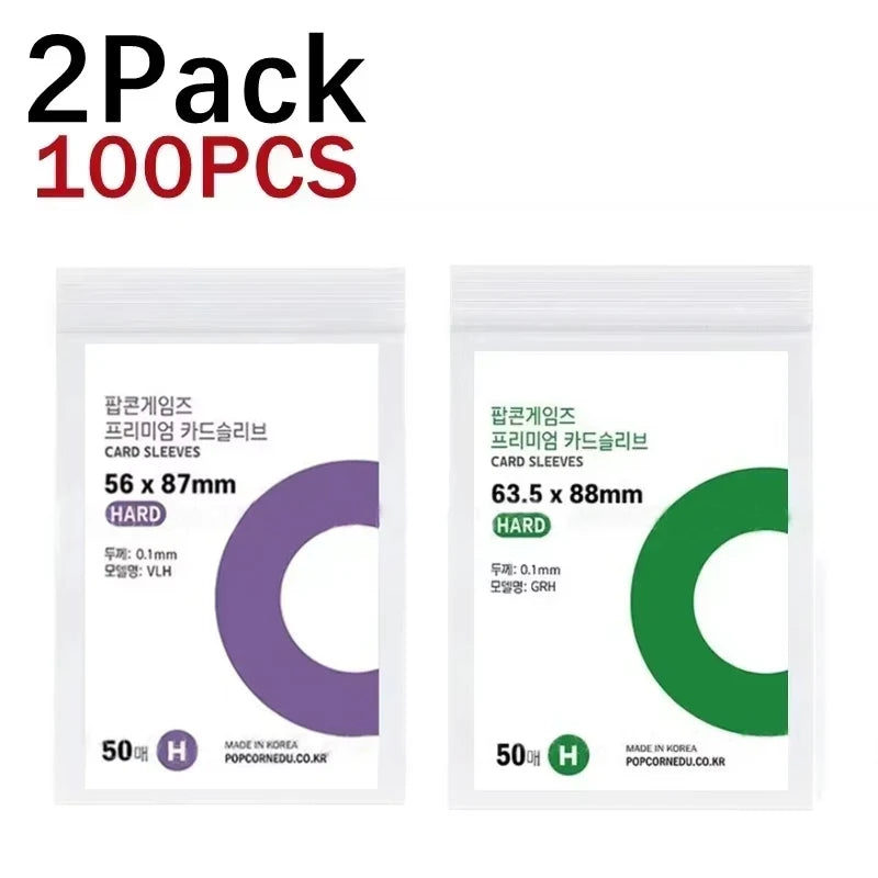 1-500Pcs Korea Card Sleeves HD Transparent Kpop Idol Card Protective Sleeve Photcards Protector Case Box For Popcorn Card Holder