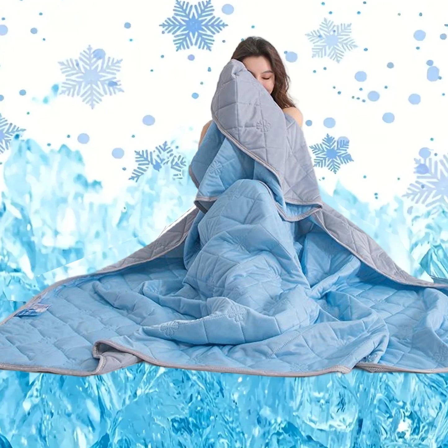1pc Solid Color High-Quality  Summer Cooling Blanket, Lightweight, Breathable & Skin-Friendly for Hot Sleepers,Bedding 냉감이불/여름이불