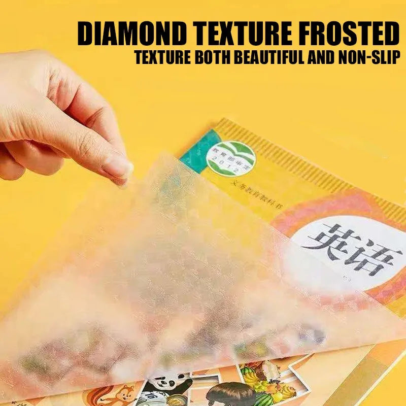 10 Sheets A4 Transparent Self Adhesive Book Cover Wrapper S/M/L Waterproof Book Wrap Paper Film Matte Clear Notebook Protector