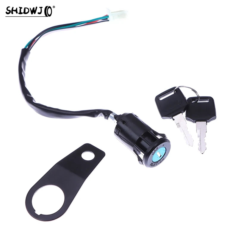 1 Set Universal Motorcycle Start The Ignition Switch Lock Key With Bracket For Most 50cc 70cc 90cc 110cc 150cc Accessories