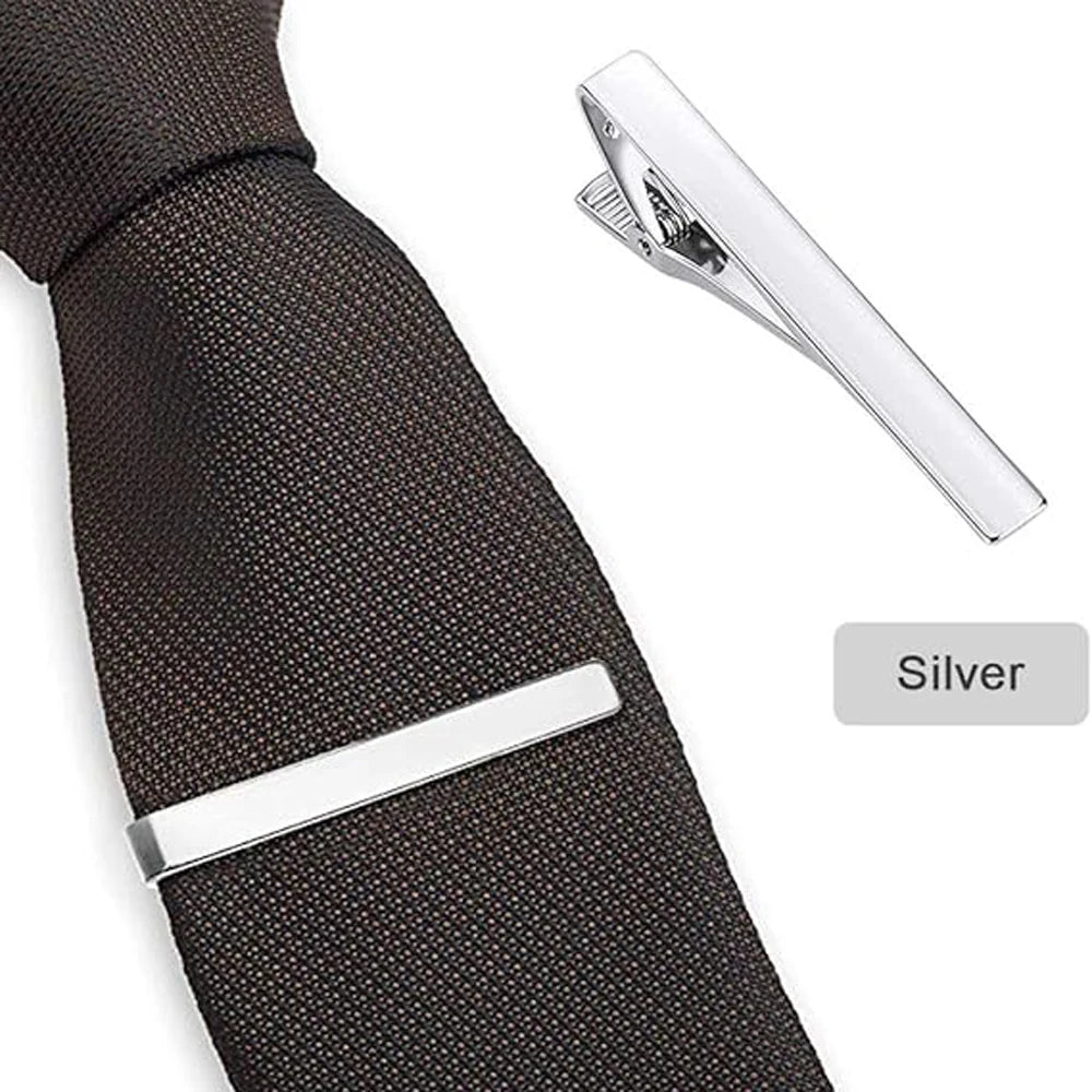1 or 3 Pack Tie Clips for Men Long Styles Tie Bar Clip Set Square Edges Tie Tack Pins Necktie Bar Necktie Wedding Business Clips