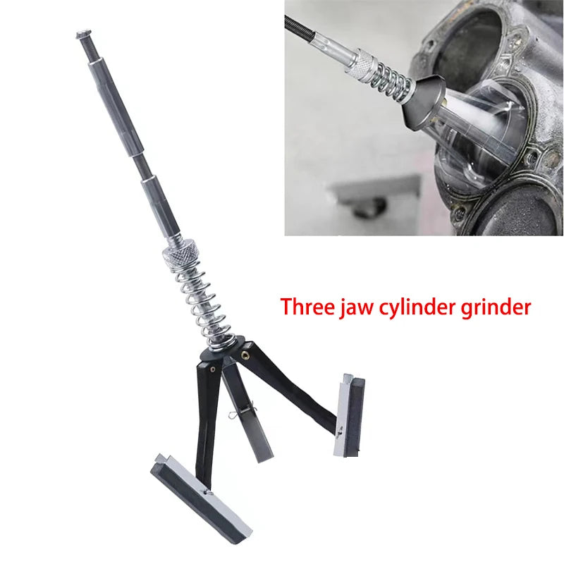 18-178mm Car Engine Cylinder Honing Tool Three-jaw Adjustable Brake Cylinder Burnisher Hone for Grinding Holes Friction