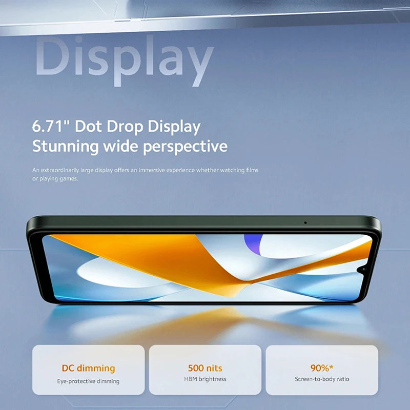 【Russian Version】POCO C61 Cellphone 5000mAh Battery MediaTek Helio G36 8MP Al dual camera 6.71" DotDrop display