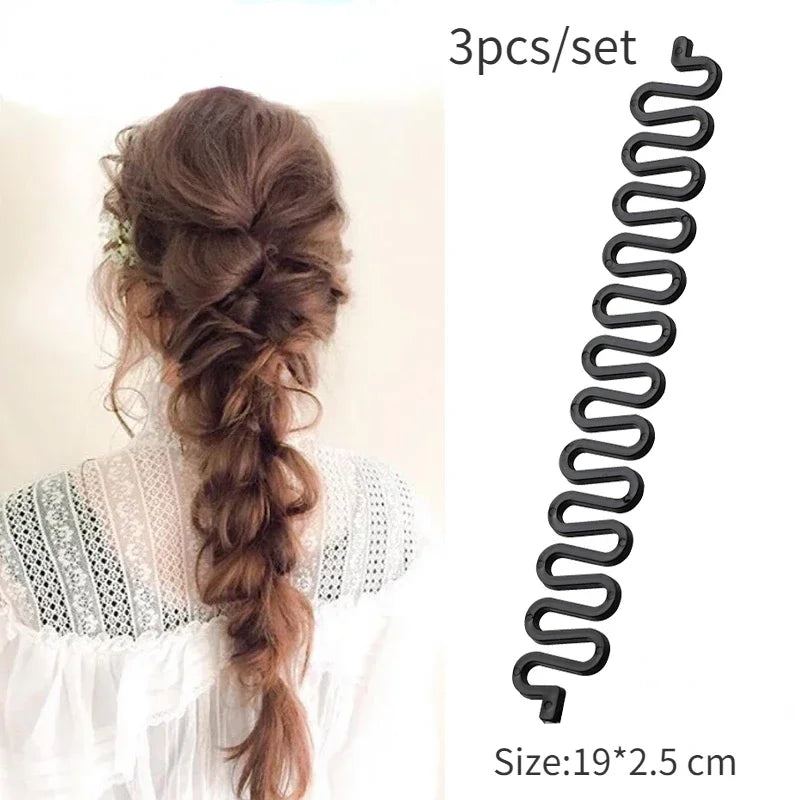 1/2/3/4pcs/set Ponytail Hair Styling Tools Ponytail Holder Topsy Loops Hair Bun Maker Braids Beauty Makeup Hairdressing Braiders