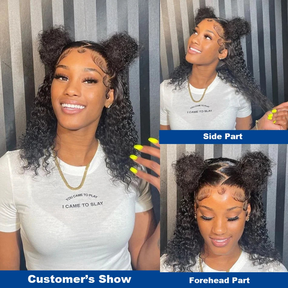 13x4 Short Bob Wigs Jerry Curly Short Pixie Cut Bob Wigs Human Hair 250% Density Loose Deep Wave Lace Frontal Wigs For Women