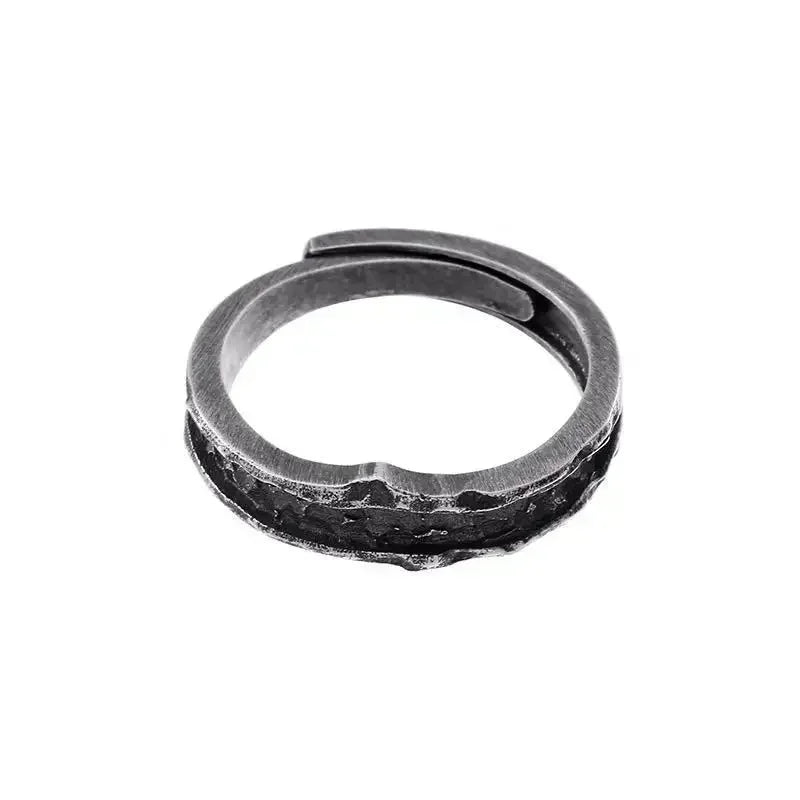 1 Pair New Trendy Abyss Couple Ring Simple Personality Cold Wind Ring Retro Old Student Men and Women Couple Ring Jewelry Gift
