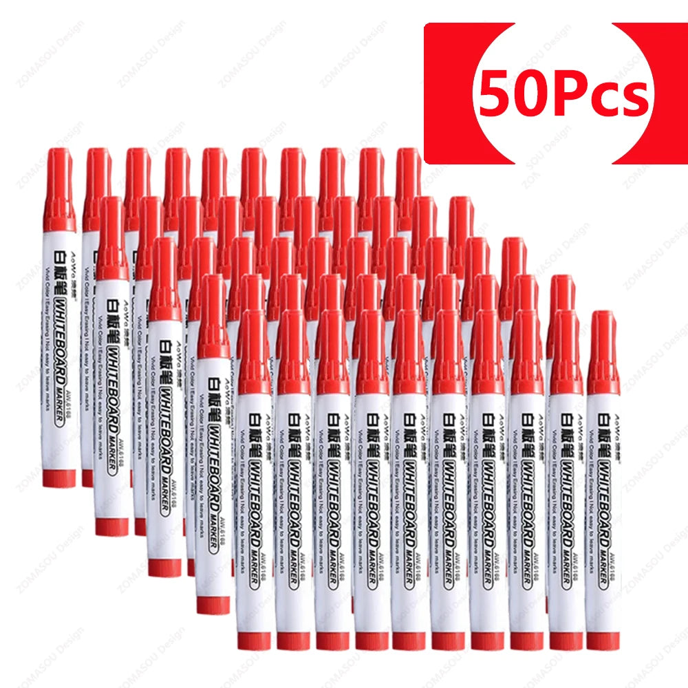 1-100pcs Erasable Whiteboard Marker Pen Blackboard Marker Teaching Chalk for Glass Ceramics Office School Art Marker Stationery