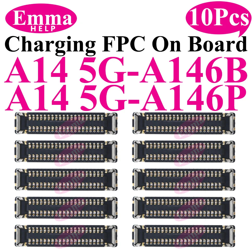 10pcs Charging FPC Connector For Samsung Galaxy A54 A34 A14 A04 A35 A55 A25 A15 A05s A24 USB Charger Port On Board Motherboard
