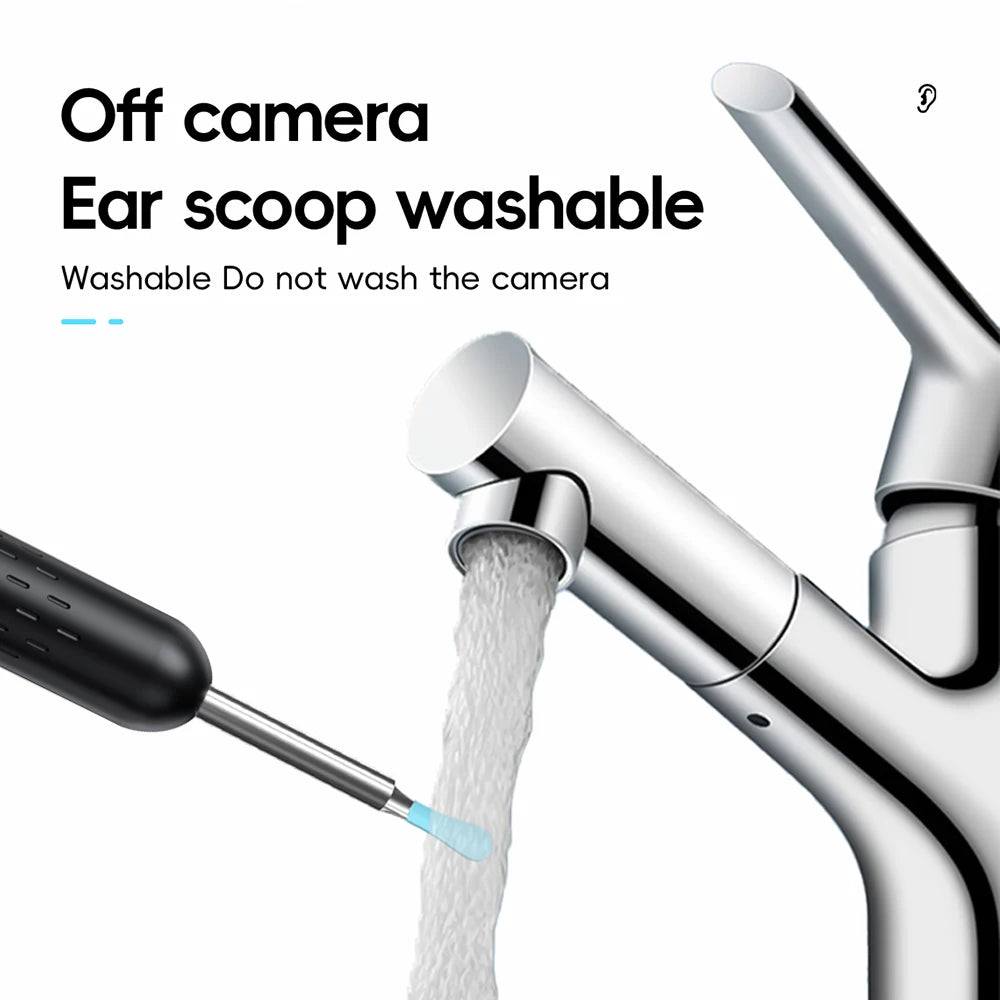 Wireless Visual Ear Wax Removal Safe Endoscope Earpick with Camera 500W Pixel Luminous Otoscope Ear Cleaning Tools