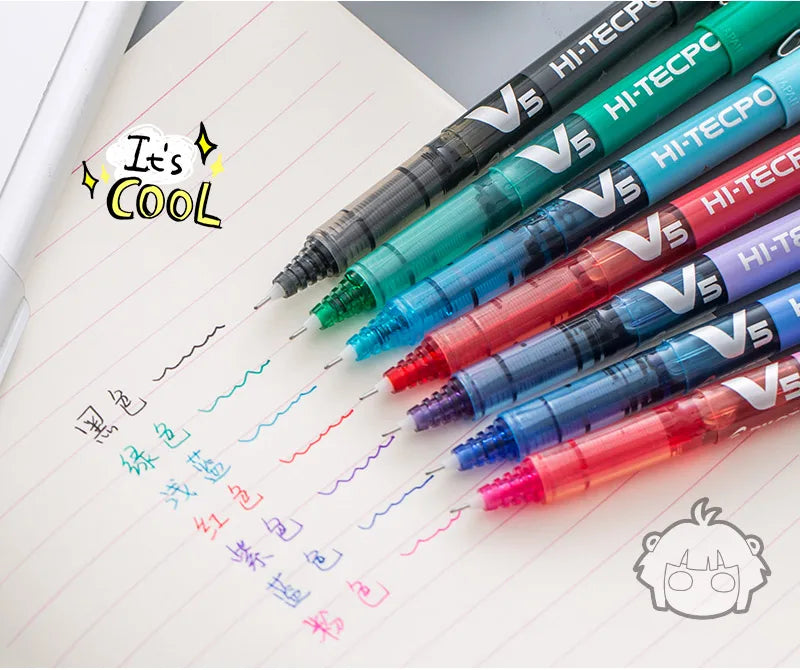 1 Piece PILOT BX-V5 Gel Pens Fine Point 0.5MM Quick Dry Straight Liquid RollBall Pen Smooth Ink Gelpen Kawaii Japan Stationery