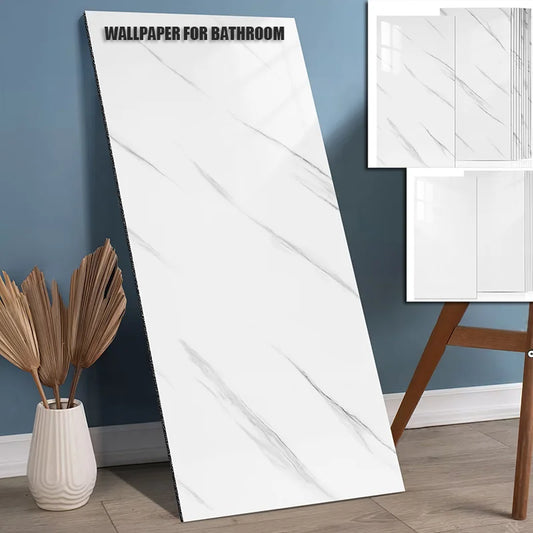 10 Pcs Marble Waterproof Wall Sticker Vanity Backsplash For Kitchen Tub Peel Self Adhesive White Imitation Porcelain Stickers