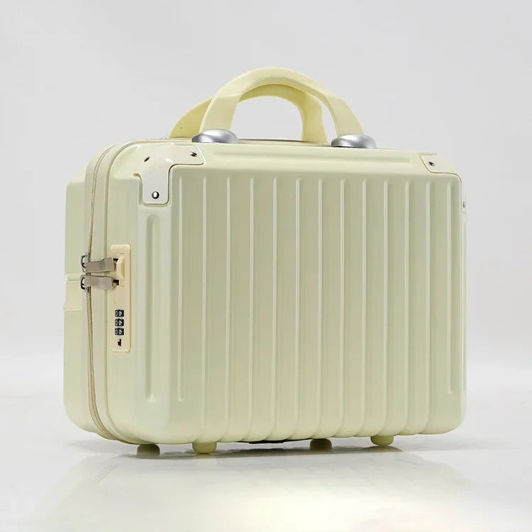 16 Inch Large Capacity Portable Lightweight Luggage Case Female Zipper Lock Cosmetics Storage Bag Small Boarding Mini Suitcase