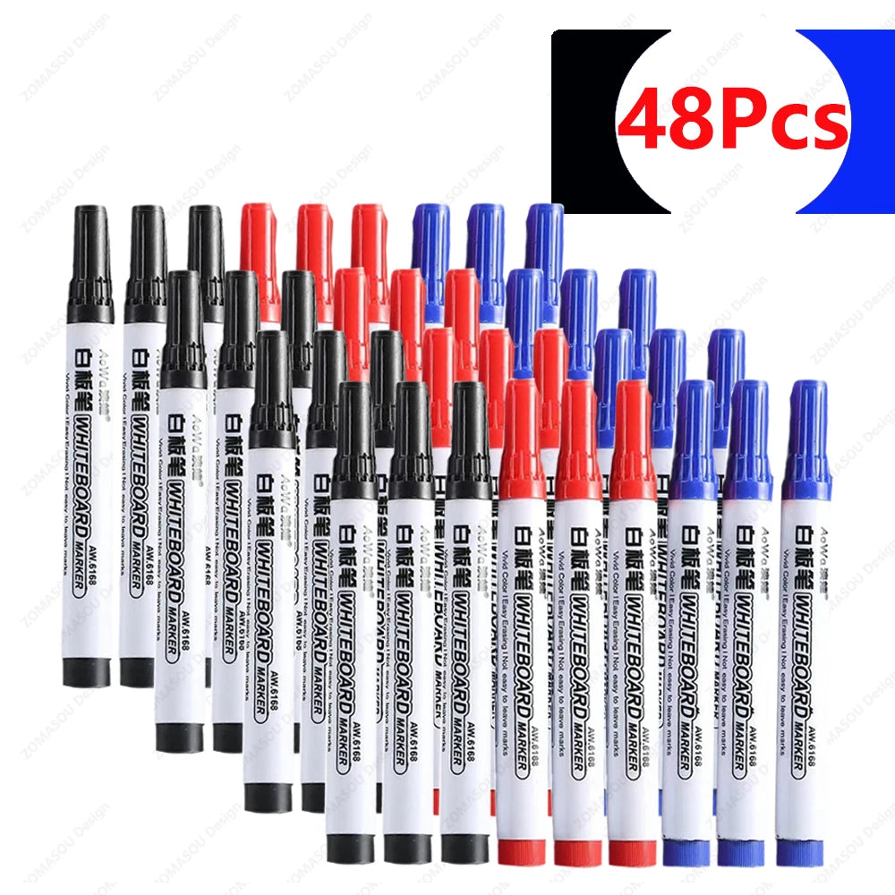 1-100pcs Erasable Whiteboard Marker Pen Blackboard Marker Teaching Chalk for Glass Ceramics Office School Art Marker Stationery