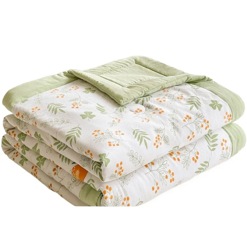 100% Cotton Summer Cooler Air-conditioning Nap Blanket Soy Fiber Comforter Quilt Core Super Soft Comfortable Antibacterial Quilt