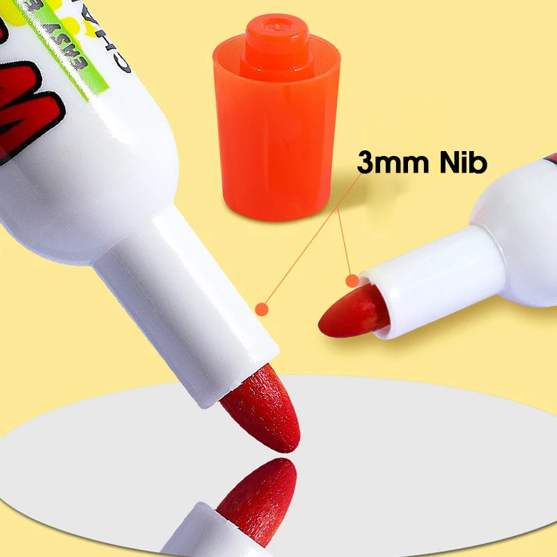 12 Colour Whiteboard Marker Set,Erasable, Refillable,Safety,Non-Toxic,High Capacity,Office,Conferencing,Educational Items