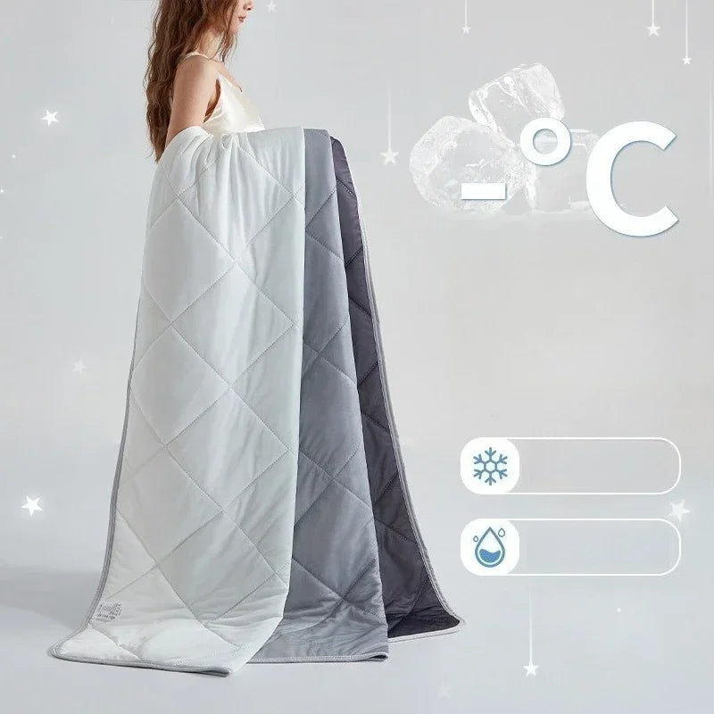 1PC High Quality Pure Color  Cooling Blankets  Lightweight, Breathable Summer Quilt with Double Side Cold Cooling Fabric 여름이불