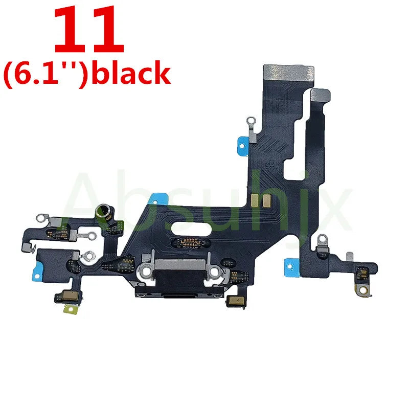 1pcs USB Charging port Charger for iPhone 11 12 13 14 plus 15 pro Max Mini Cable Repair Part Compatible with Microphone Repair