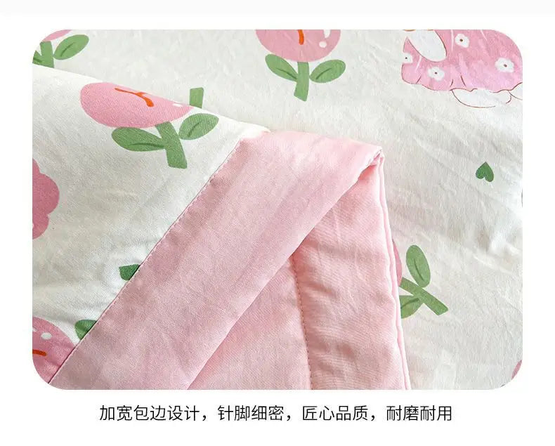 100% Cotton Summer Cooler Air-conditioning Nap Blanket Soy Fiber Comforter Quilt Core Super Soft Comfortable Antibacterial Quilt