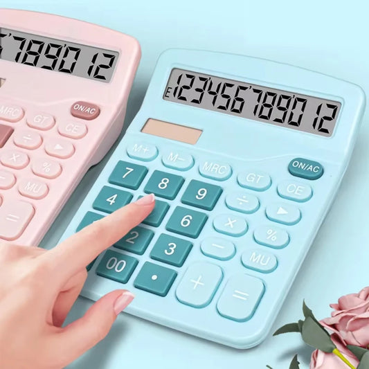 1Pcs Solar Scientific Calculator Desktop Financial Office Computer Calculators Large Display Office Calculators Cute Calculator
