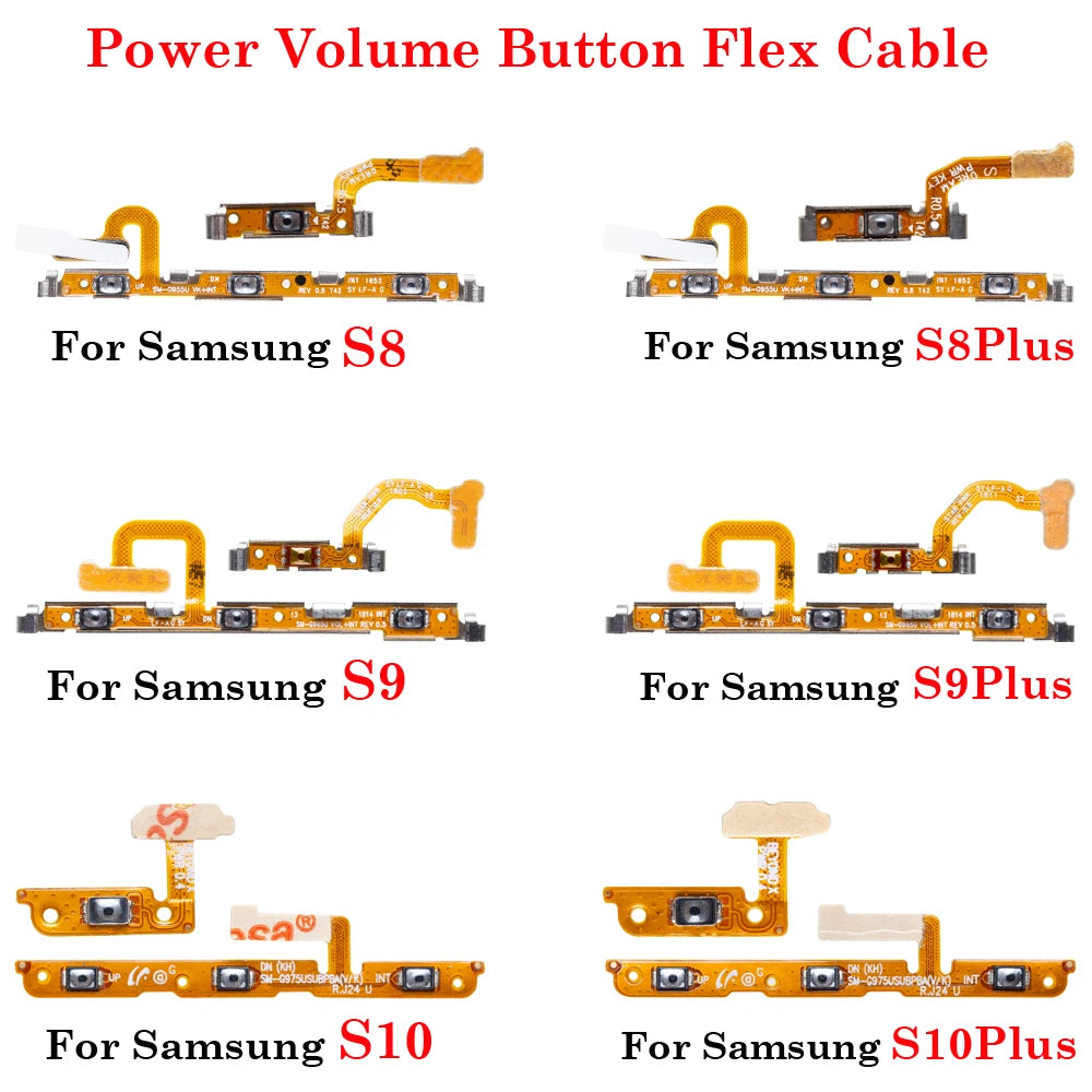 1Pcs Volume Power Switch On Off Button Key Ribbon Flex Cable For Samsung Galaxy S8 S9 S10 Plus G950 G955 G960 G965 G9730 G9750