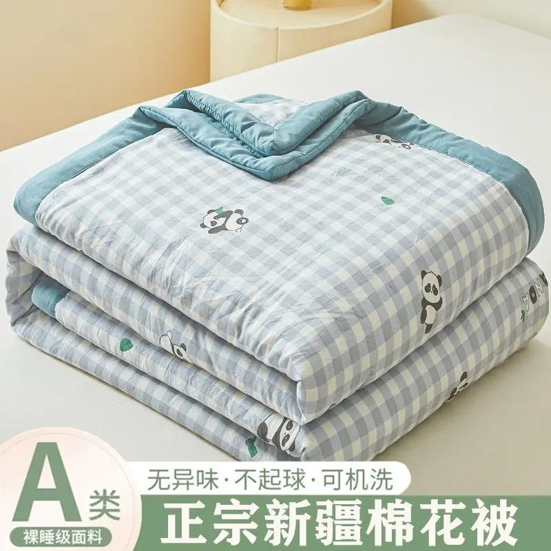 100% Cotton Summer Cooler Air-conditioning Nap Blanket Soy Fiber Comforter Quilt Core Super Soft Comfortable Antibacterial Quilt