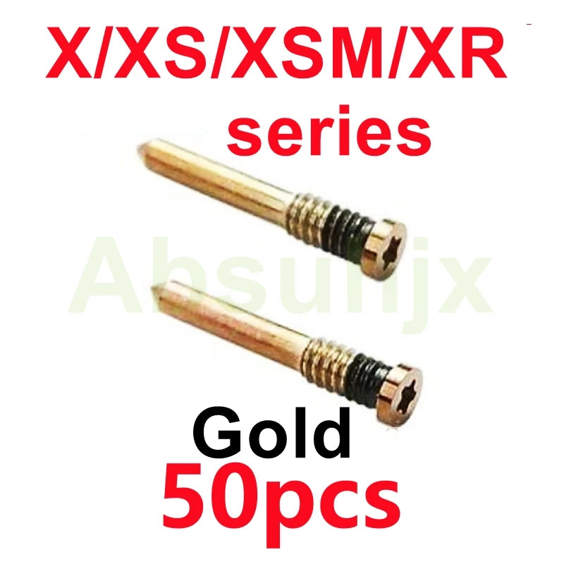 100pcs Back Cover Screw for iPhone X XS  11 12 13 Pro Max 5S 6 6S 7 8 Plus Bottom Dock Connector Five Star Pentalobe Screws