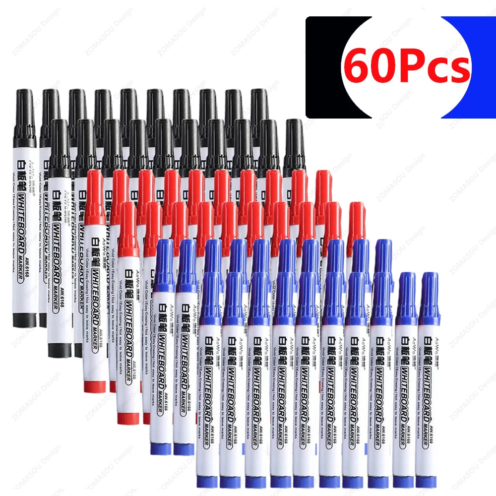 1-100pcs Erasable Whiteboard Marker Pen Blackboard Marker Teaching Chalk for Glass Ceramics Office School Art Marker Stationery