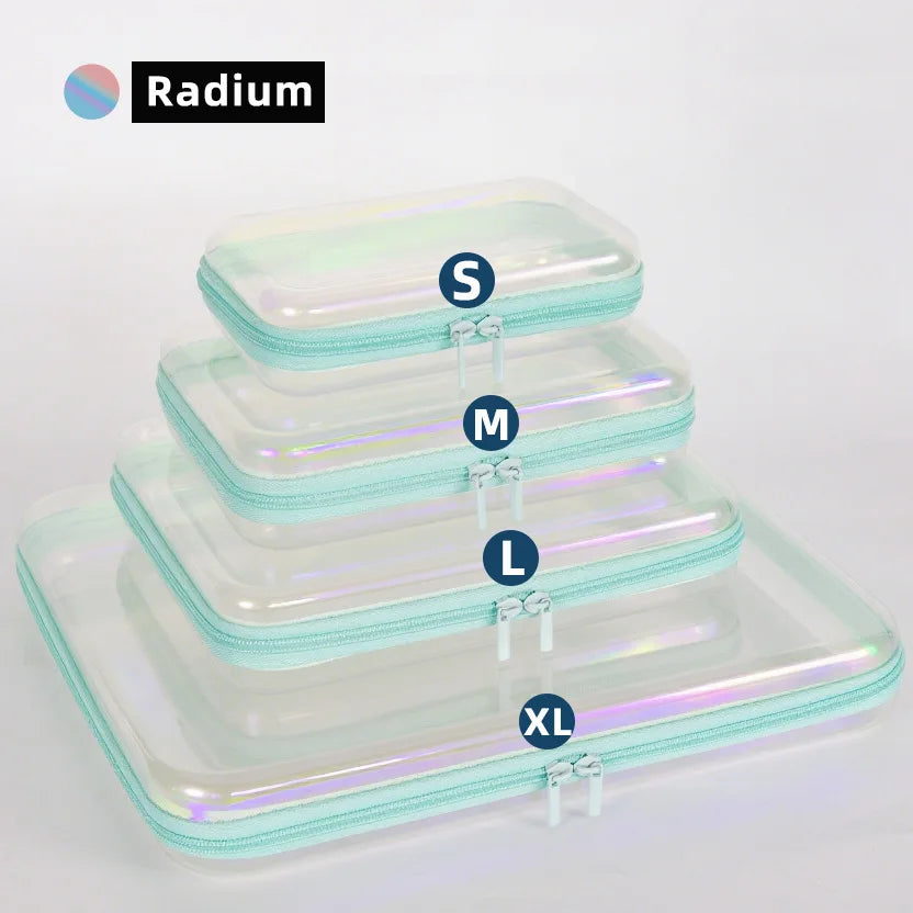 1pc Home Medicine Organize Box Transparent Cosmetic Bag Travel Case Bag Toy Organize Box Double Zipper Waterproof Plastic Pouch