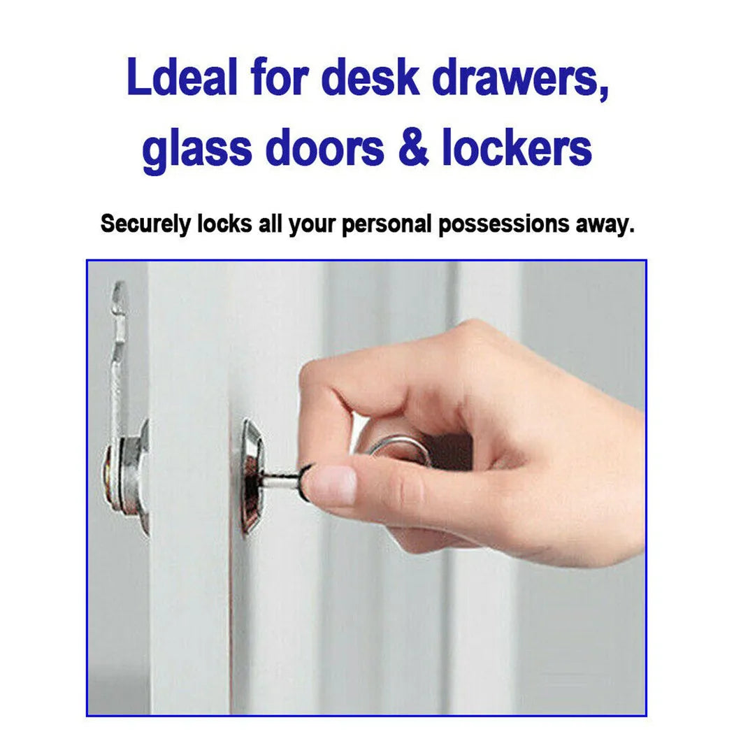 16/20/25/30mm Cam Lock Door Barrel Drawer Cabinet Mail Box Locker Cupboard + 2 Keys Cabinet Office Desk Letter Box Cam Locks
