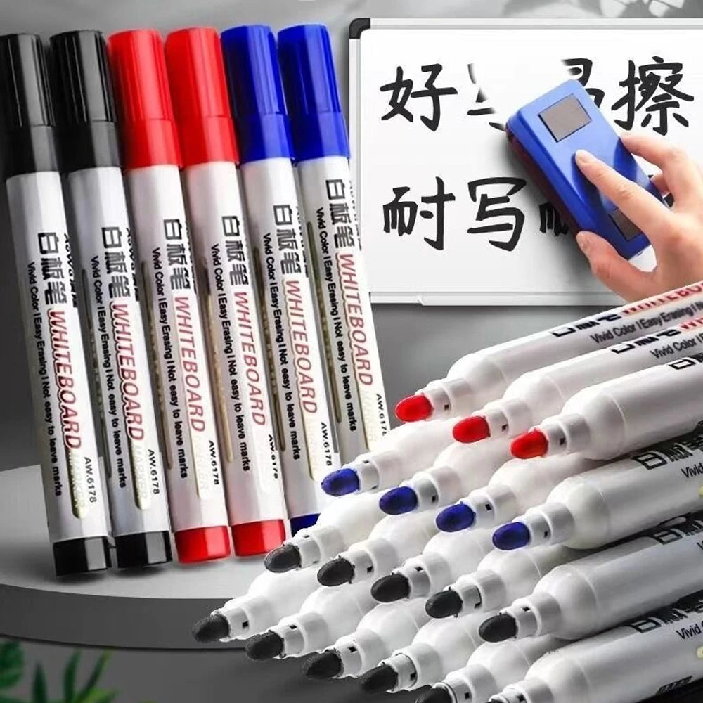 1-100pcs Erasable Whiteboard Marker Pen Blackboard Marker Teaching Chalk for Glass Ceramics Office School Art Marker Stationery