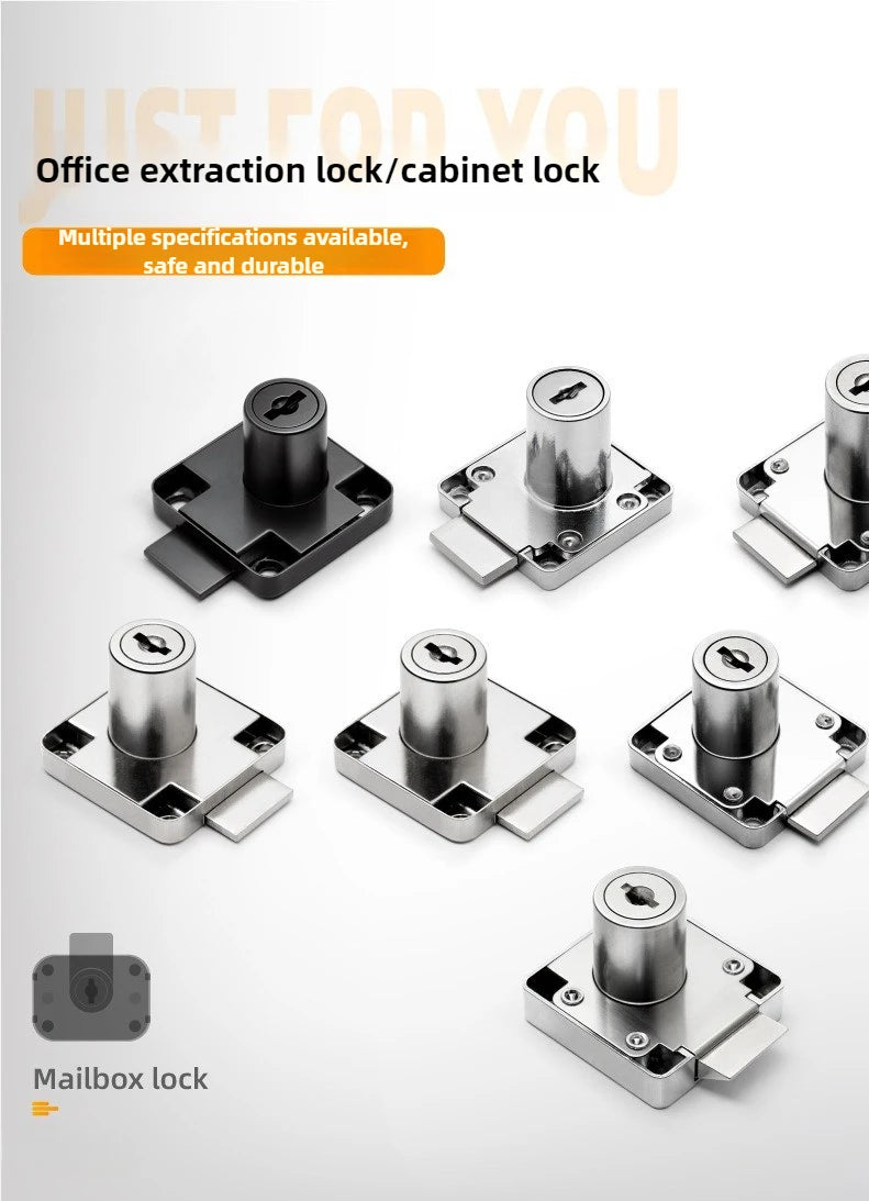 1 Set Cabinet Drawer Latch Locks Furniture Door Lock Hardware Desk Lock Wardrobe Cabinet Door Locks Bedside Bookcase Solid Lock