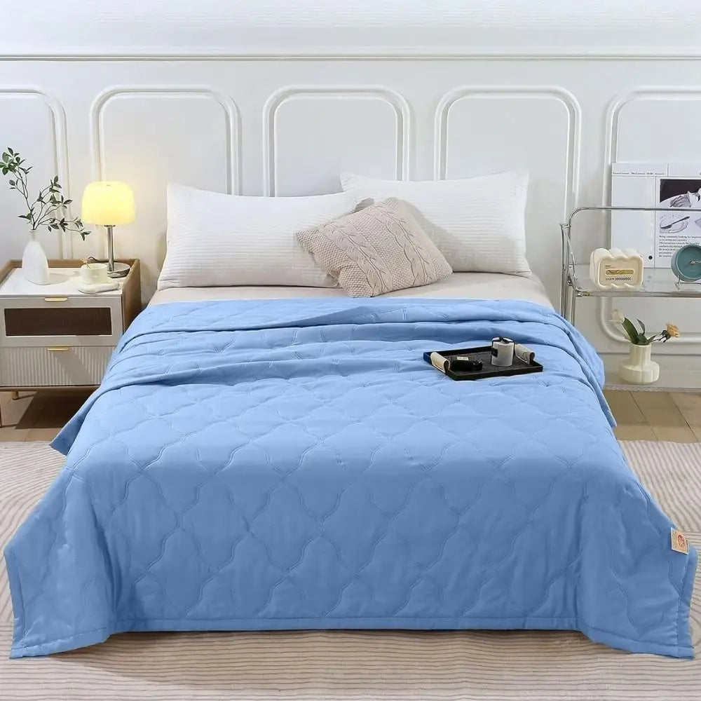 1PC Cooling Blanket Skin-Friendly Breathable Blanket Double Sided Cooler Quilt Comfortable Solid Color Quilt Home Textile