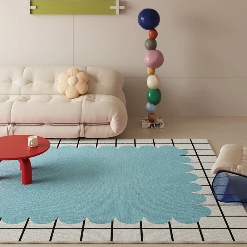 Yellow Living Room Carpet Cream Style Large Area Bedroom Bedside Rug Modern Simple Fashion Decorative Coffee Table Mats Tapis 러그