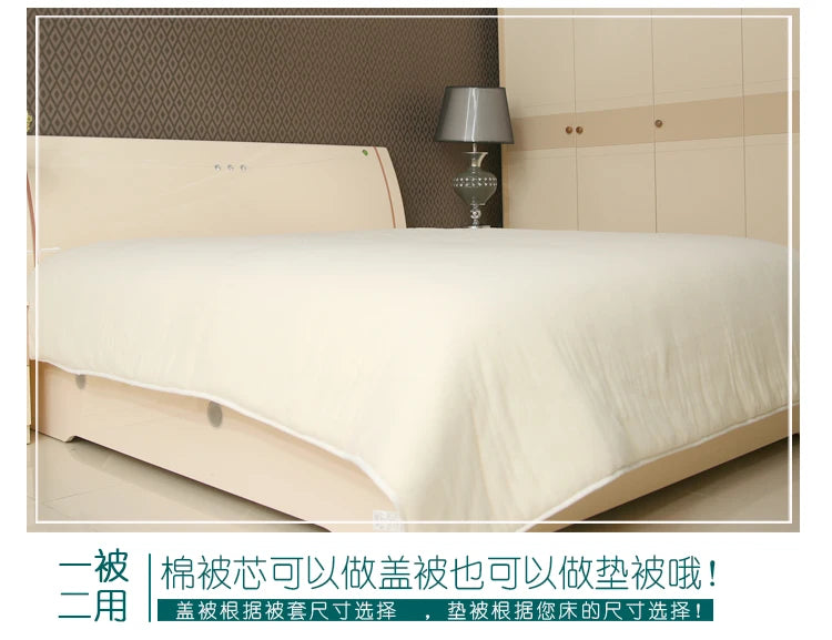 100% Cotton quilt super warm quilt core cotton mattress spring autumn winter cotton quilt thickened comforter handmade