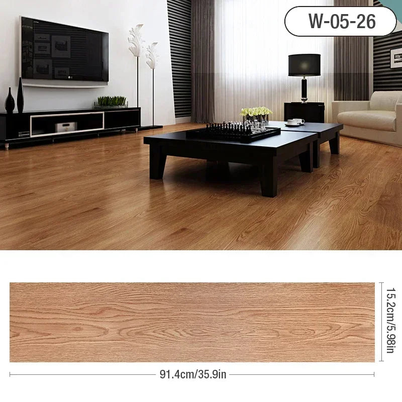 Wood grain floor stickers modern style PVC wall stickers waterproof self-adhesive living room bathroom kitchen home decoration