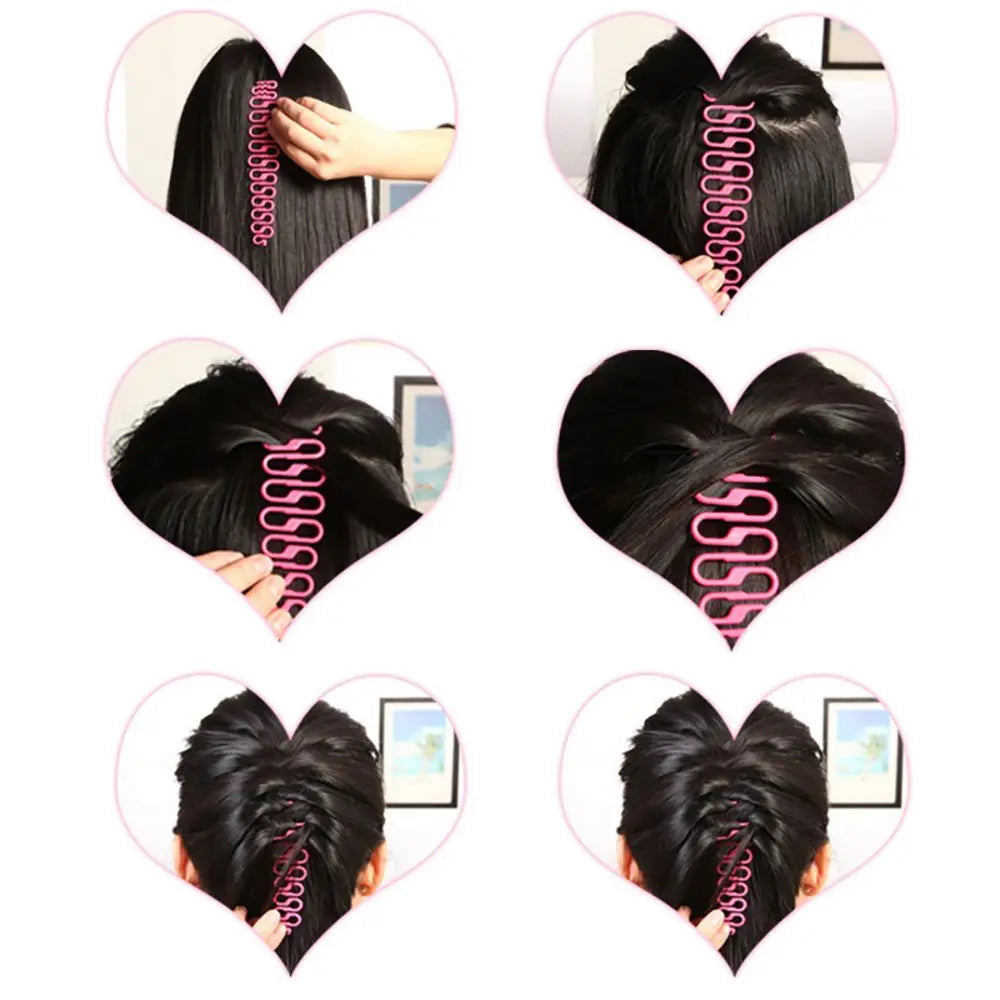 Women Wave Braid Clip Fashion Fishbone Hair Braid Hair Weave Artifact Hair Braider Hair Styling Tool Twist Braid Tool Braiders