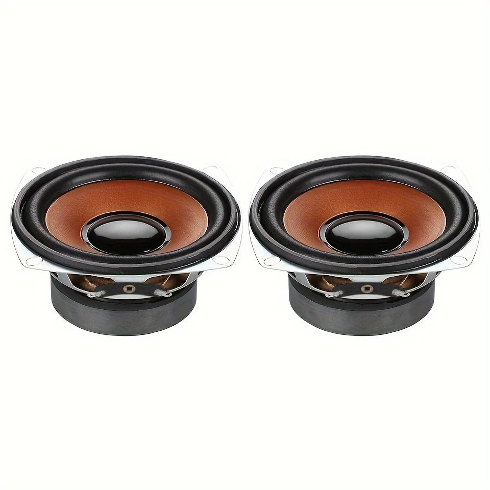 2 Pcs/lot 3 Inch Subwoofer Speaker Square 4 Ohm 10W 50 Core Magnetic Bronze Basin Midrange Woofer DIY Bluetooth Bass Loudspeaker