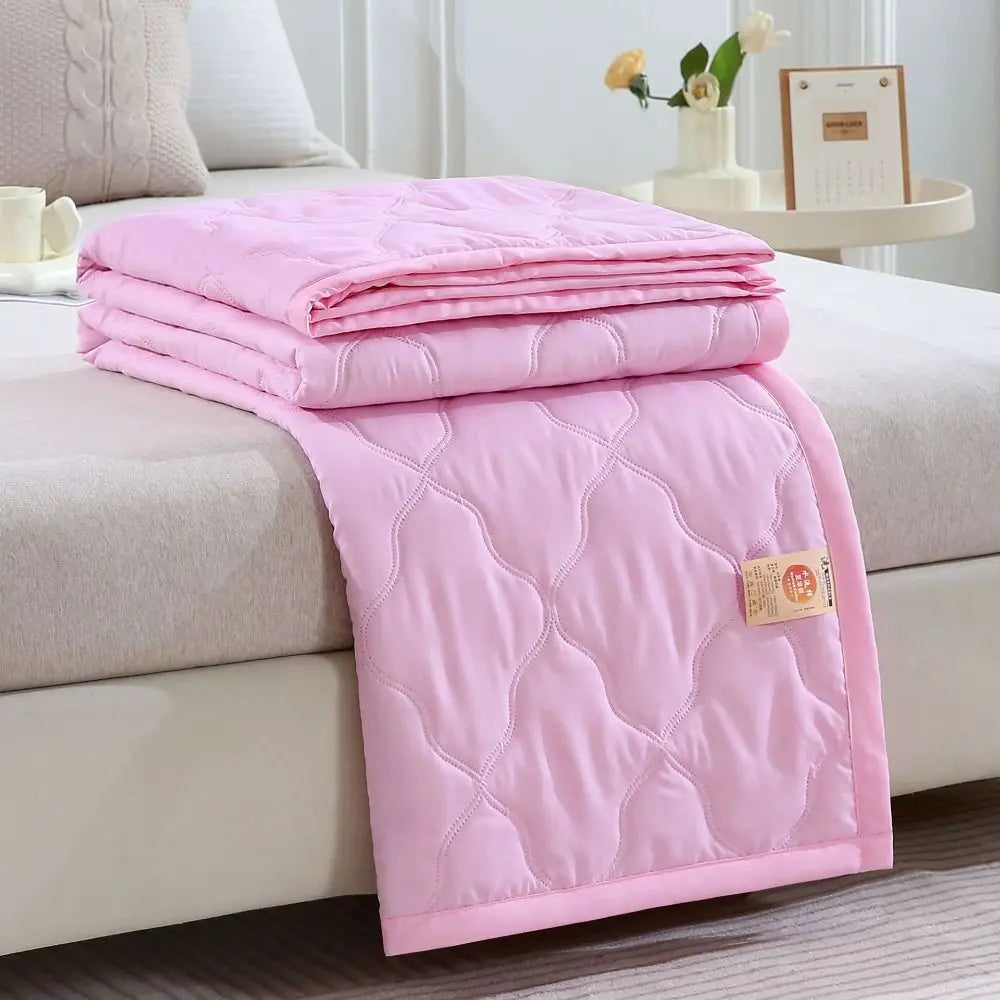 1PC Cooling Blanket Skin-Friendly Breathable Blanket Double Sided Cooler Quilt Comfortable Solid Color Quilt Home Textile
