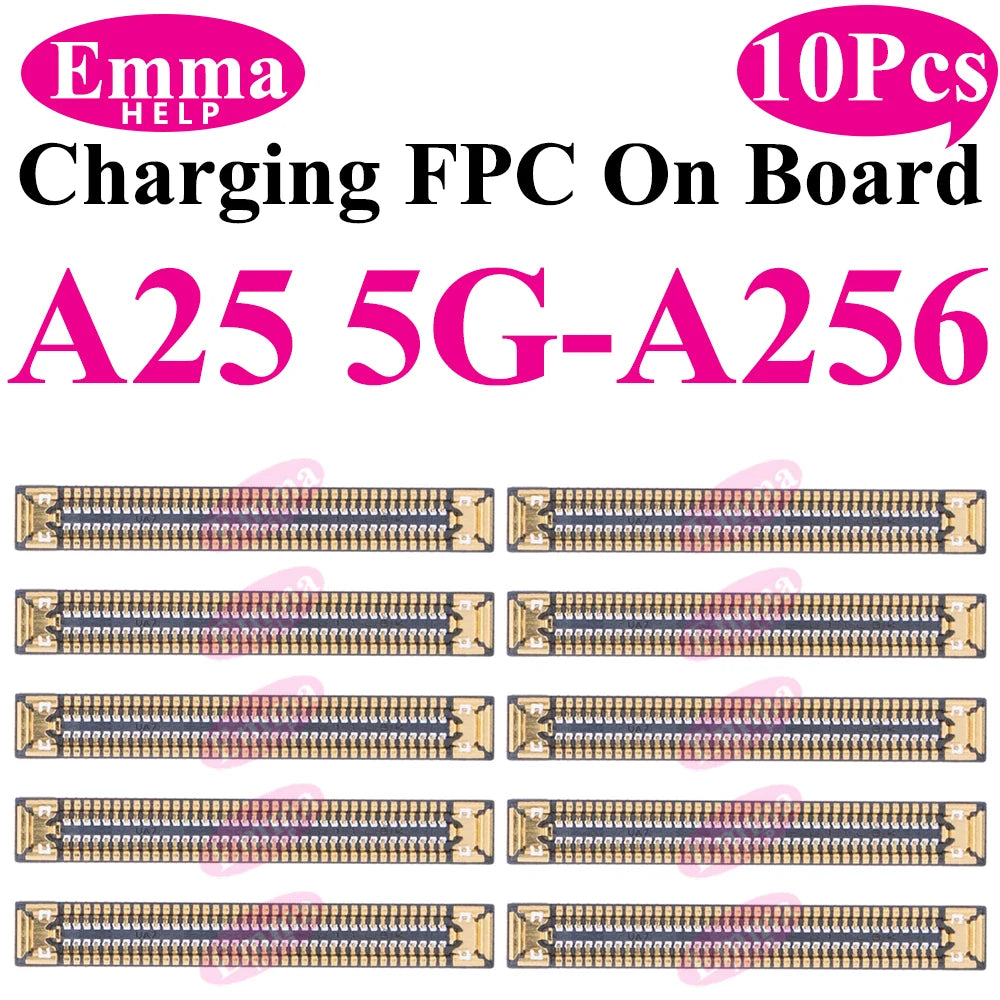 10pcs Charging FPC Connector For Samsung Galaxy A54 A34 A14 A04 A35 A55 A25 A15 A05s A24 USB Charger Port On Board Motherboard