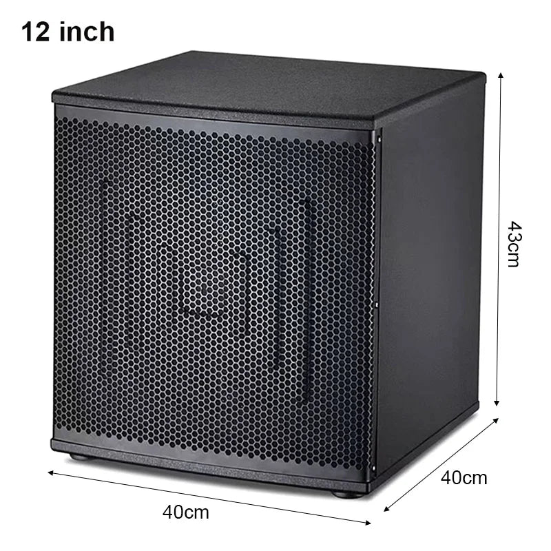 12/15 Inch Powered Subwoofer Speaker 300W Active Speakers High Power Deep Bass Sound Audio Box for Bar Home Stage Karaoke Party