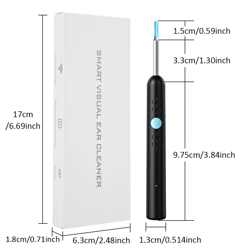 Wireless Visual Ear Wax Removal Safe Endoscope Earpick with Camera 500W Pixel Luminous Otoscope Ear Cleaning Tools