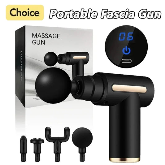 Upgraded Portable Massage Gun - Deep Tissue Muscle Relief, USB Rechargeable Battery, Ideal For Back & Neck,Gift For Everyone